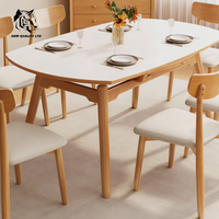 Table à manger de luxe extensible et pliable 10 places avec plateau en marbre, prix usine, personnalisable, grand stock, livraison directe