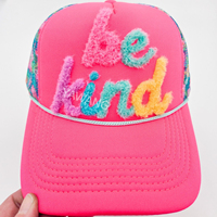 Patchs thermocollants personnalisés en fourrure 3D « Be Kind » pour casquettes, transferts DTF pour t-shirts DIY