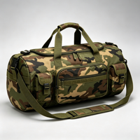 Sac à dos de voyage tactique en nylon camouflage jungle personnalisé, durable, imperméable, multi-compartiments, pour le camping et la randonnée en plein air
