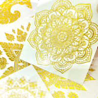 Autocollant personnalisé en feuille d'or avec impression UV DTF, impression par transfert personnalisée, étiquette d'emballage durable de haute qualité, imperméable