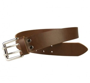 Handmade Custom Genuine <b>Leather</b> Belt Plain Design Jeans Belt Double Prong Roller Buckle <b>Leather</b> Belt Accessories - Product Image 6