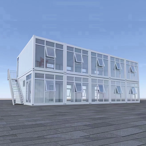 Contenedor prefabricado de Instalación rápida para el hogar, contenedor de paquete plano, cabina fácil de montar, casa pequeña prefabricada desmontable de 2 pisos - Product Image 1