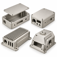 Boîtier électronique de conversion en aluminium 6061 usiné CNC 5 axes avec revêtement pour systèmes de contrôle industriels