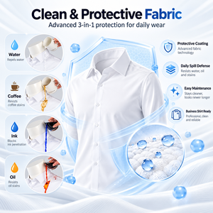 Chemises ajustées en fibre <span class=keywords><strong>de</strong></span> bambou imperméables et infroissables à manches courtes pour femmes – Idéales pour le travail professionnel - Product Image 2
