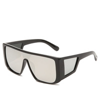 Lunettes de soleil de sport et cyclisme UV400, design vintage steampunk tendance avec protection latérale, verre monobloc, style créateur