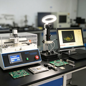 Microscope d'analyse à lumière froide LED réglable avec logiciel de mesure automatique du rapport de sertissage et de détection des bords - Product Image 1