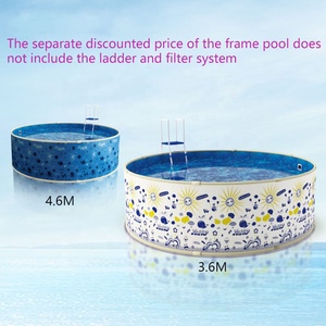 Piscina Redonda para Familias, Piscina Elevada con Marco de Acero para Exteriores, Piscina Elevada con Revestimiento - Product Image 1