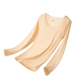 <span class=keywords><strong>Set</strong></span> <span class=keywords><strong>Termico</strong></span> da <span class=keywords><strong>Donna</strong></span> a Maniche Lunghe Ultra-Sottile Senza Cuciture in Nylon/Cotone con Collo Tondo per Tutte le Stagioni - Product Image 4