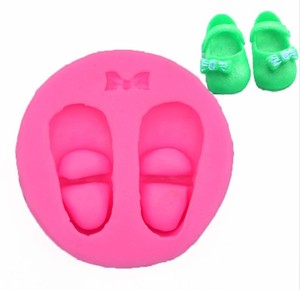 Lindos zapatos de bebé moldes de silicona para <span class=keywords><strong>Fondant</strong></span> herramientas de decoración de pasteles <span class=keywords><strong>molde</strong></span> para hornear - Product Image 2