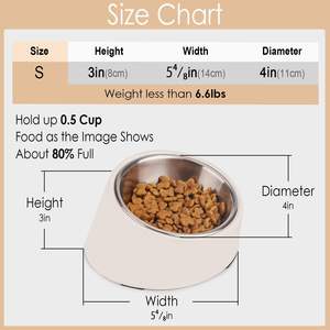 Bol incliné SuperDesign pour chien et chat, 0,5 tasse, antidérapant, pour animaux de compagnie - Product Image 5