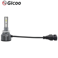 Gicoo P5 Nouvelles ampoules de phares LED pour voiture à faisceau haut/bas super lumineux 10000LM 6500K 12V 50W, compatibilité universelle, avec garantie d'un an