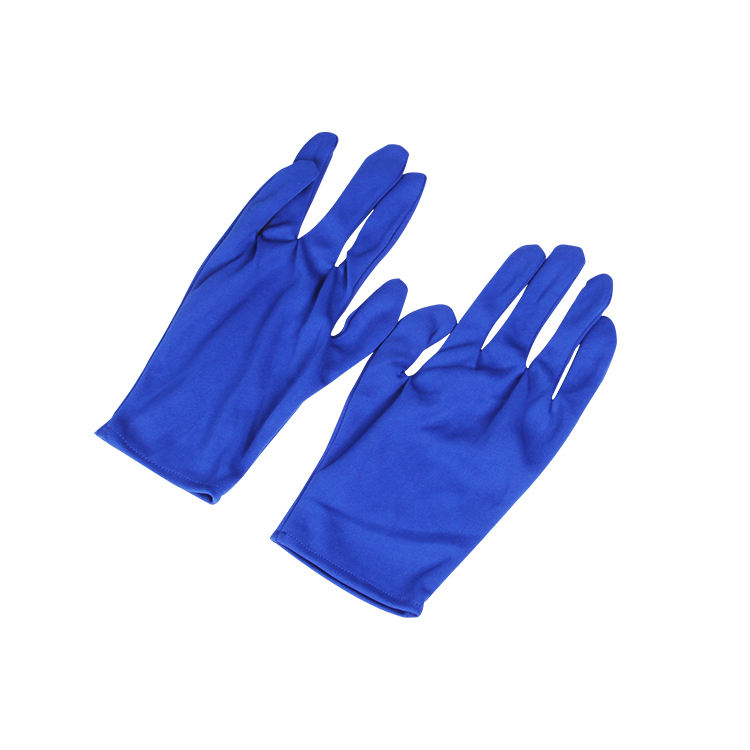 Factory wholesale polyester white males and females in black gloves etiquette labor insurance work safety protective gloves