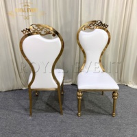Chaises de Mariage pour Événements et Banquets, Mobilier d'Hôtel, Trône en Acier Inoxydable Doré pour les Mariés