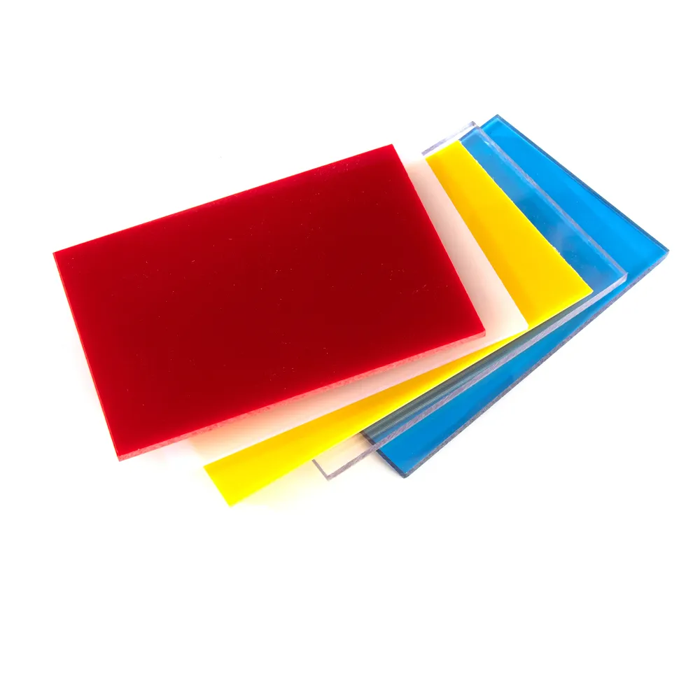 Feuille de plastique colorée transparente panneau acrylique mince feuille de PMMA feuilles de plastique transparentes/colorées résistantes aux UV personnalisées verre organique S