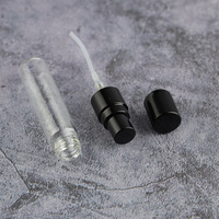 Mini Botella de Muestra de Perfume de 2ml 3ml 5ml 10ml con Tapa de Rosca, Botella de Prueba con Atomizador, Cilindro Elegante Transparente Ámbar