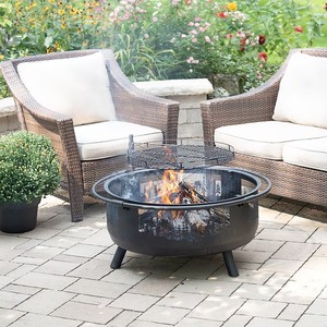 Outdoor Wood Burner Charcoal Firepit Fire Pit Large Steel Patio Backyard Burning <strong>Bonfire</strong> With Bbq Grill - Product Image 4