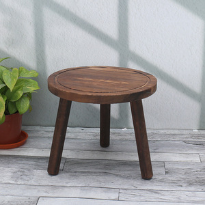 Support de plante rond en bois massif Yingluo, pour intérieur et extérieur, support pour pot de fleurs, petite, moyenne et grande taille - Product Image 3