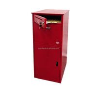 Boîte à colis intelligente en métal moderne de grande taille pour l'extérieur, antivol, avec serrure intelligente, boîte aux lettres autoportante pour colis et courrier