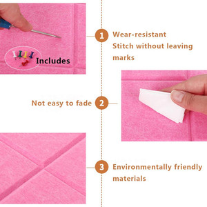 Pegatinas de fieltro 3d para pared de habitación de niños, tablón con pin para mensajes, letras, foto, decoración del hogar - Product Image 5