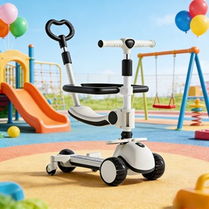 Patinete Infantil Plegable de 3 Ruedas con Luces y Pantalla Digital, con Asiento para Niños y Niñas - Product Image 4