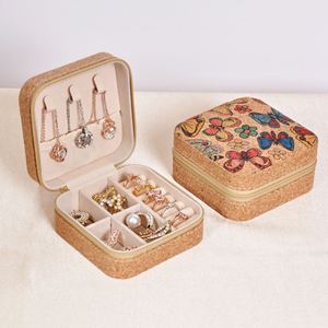 Estuche de Viaje para Joyas de Cuero PU, Caja de Joyería de Moda para Mujer, para Anillos, Collares y Pendientes - Product Image 4
