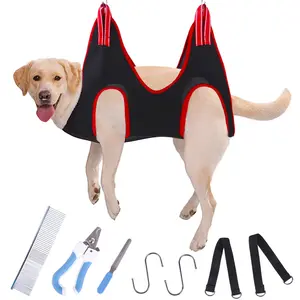 Hunde- und Katzenpflege-Hängematte mit Fixierter Badetasche für Krallenschnitt, Kratzschutz und Trimmen - Product Image 1