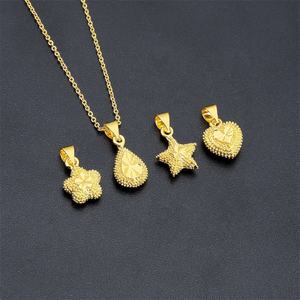 Jxx Colgante de Corazón Chapado en Oro de 24K, de Moda, con Forma de Estrella, para Mujeres y Niñas, Piedra Principal de Zirconia, Hecho de Latón, ¡Gran Venta! - Product Image 1