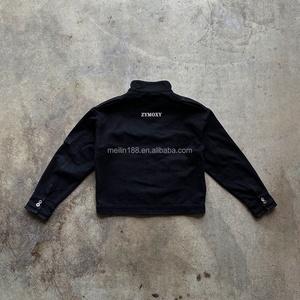 <b>Custom</b> <b>Denim</b> <b>Jacket</b> Heavyweight Oversized Multi-pocket Workwear <b>Jackets</b> 100% Cotton Blank <b>Denim</b> <b>Jacket</b> Design Manufacturer - Product Image 2