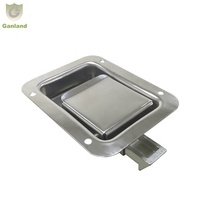 Loquet à palette encastré en acier GL 12127, loquet de compression verrouillable pour boîte à outils de remorque