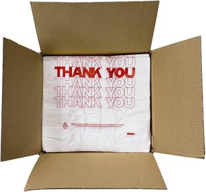 Bolsas de Plástico Blancas Personalizadas con Logotipo para Supermercado, Bolsas de Compras Tipo Camiseta con Asa, Bolsas de Plástico Reutilizables y Desechables para Comestibles - Product Image 5