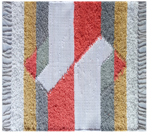 Alfombras de pelo bajo de último diseño minimalista con patrones bordados sutiles y elegantes alfombras modernas hechas a mano de La India para decoración del hogar - Product Image 1