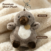 Porte-clés en peluche canard 3 couleurs, adorable jouet en peluche ornithoryphane, pendentif personnalisé, breloque de sac souple pour enfants et femmes