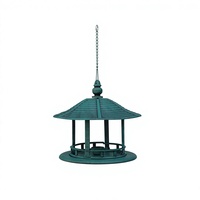Mangeoire à oiseaux vintage en plastique style pagode, suspendue, décorative, écologique, résistante à l'eau, cadeau de jardin pour oiseaux sauvages, extérieur