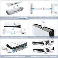 Pour playstation 5 PS5 Slim Console support de refroidissement horizontal PS5 Slim contrôleur chargeur pour Playstation 5 Slim Disc & Digital Ed