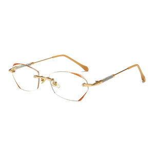 Reading Glasses Women Metal Frameless Anti Blue Light <b>PC</b> Lens TR Metals LG20223 Taizhou Origin - Product Image 2