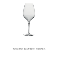 Verre à vin cristallin Vinea, modèle Cannonau, 55 cl, Luigi Bormioli, H 24,2 cm, Ø 9,3 cm