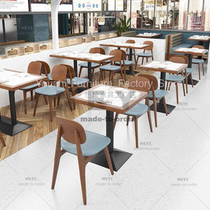 Foshan Proveedor Moderno Cuadrado Comedor Café bar <span class=keywords><strong>Restaurante</strong></span> Japonés Hotel Silla y juego de mesa Hot Pot <span class=keywords><strong>Restaurante</strong></span> Muebles Conjuntos - Product Image 2