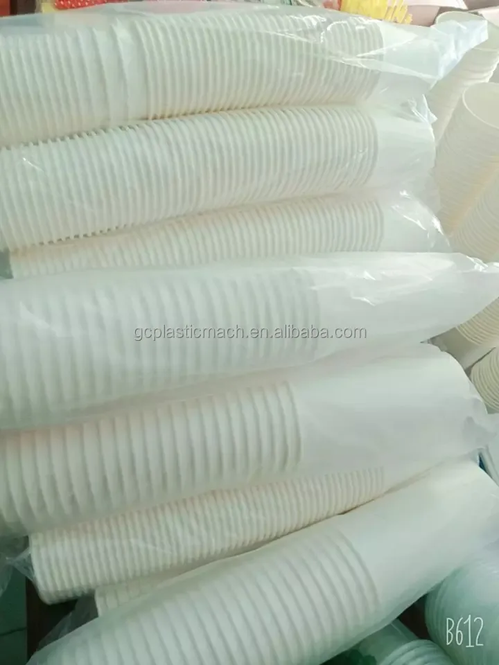 पीई फिल्म के साथ झेजियांग प्रांत पूर्ण स्वचालित प्लास्टिक कप बाउल पैकिंग और सीलिंग मशीन