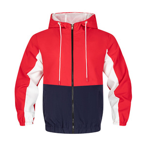 Cappotto di colore abbinato da uomo doppio primavera con giacca con cappuccio autunnale giacca Casual giacca a vento da uomo di moda estera Jacke - Product Image 5