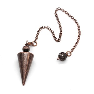 Pendoli in Metallo HY per Rabdomanzia, Pendolo a Cono a Spirale, Colore Rame Antico, Oro, Argento, Piramide, Reiki Spirituale - Product Image 5