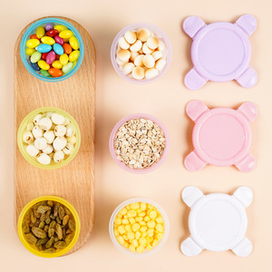 Mini Food Storage Containers Plastic Round Sealed BabyBox Snack Fruit Keeper Single Layer Fresh Cute Design - Product Image 3