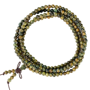 Bracelet en bois de santal vert, 216 perles de 4,5 mm, mini perles de prière bouddhistes, style ethnique vintage, bijoux culturels unisexes - Product Image 4