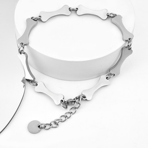 New Simple Popular Design Geometric Gog Bone <b>Chain</b> Bracelet High-quality <b>Titanium</b> Steel Unisex's Bracelets Trendy Jewelry - Product Image 5