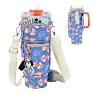 Ống đựng bình nước, ly giữ nhiệt bằng neopren cao cấp 40 oz, có móc khóa, túi đựng điện thoại - Product Image 6