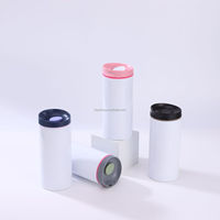 Gobelet isotherme 20oz blanc en acier inoxydable à double paroi, isolation sous vide 6-12h, anti-fuite, avec couvercle à ouverture rapide, pour sublimation DIY