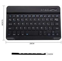 Keyboard Bluetooth Ultra-Slim Keyboard Nirkabel Mini Portabel Isi Ulang untuk Apple iPad iPhone Samsung Tablet Ponsel IOS Menang