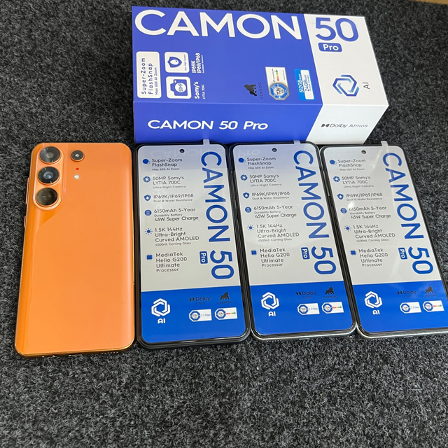 Camon 50Pro 24+512GB >7-inch 5G LTE Smartphone CDMA Spanish Support Android 15 Deca Core 108MP 48MP HD LCD 120Hz Quick Charge