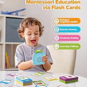 NZMAN Talking Flash Cards para niños pequeños, aprendizaje de idiomas Montessori con 224 palabras, terapia del habla de bolsillo y juguetes para Autismo - Product Image 3