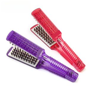 Produits de beauté des cheveux Brosse de coiffure <span class=keywords><strong>Coiffeur</strong></span> DIY Double lissage des cheveux V Peigne Brosses de <span class=keywords><strong>coiffeur</strong></span> Lisseur - Product Image 1