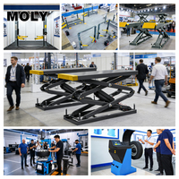 Combo de Alineación de Ruedas 3D MOLISPEED con Software Moly, Simulación Dinámica 3D y Pantalla LED para Taller de Neumáticos